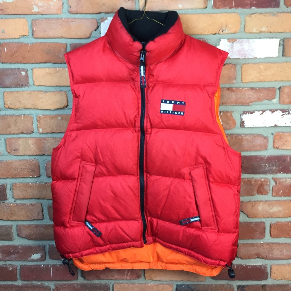 Vintage 90s Tommy Hilfiger windbreaker puff vest M